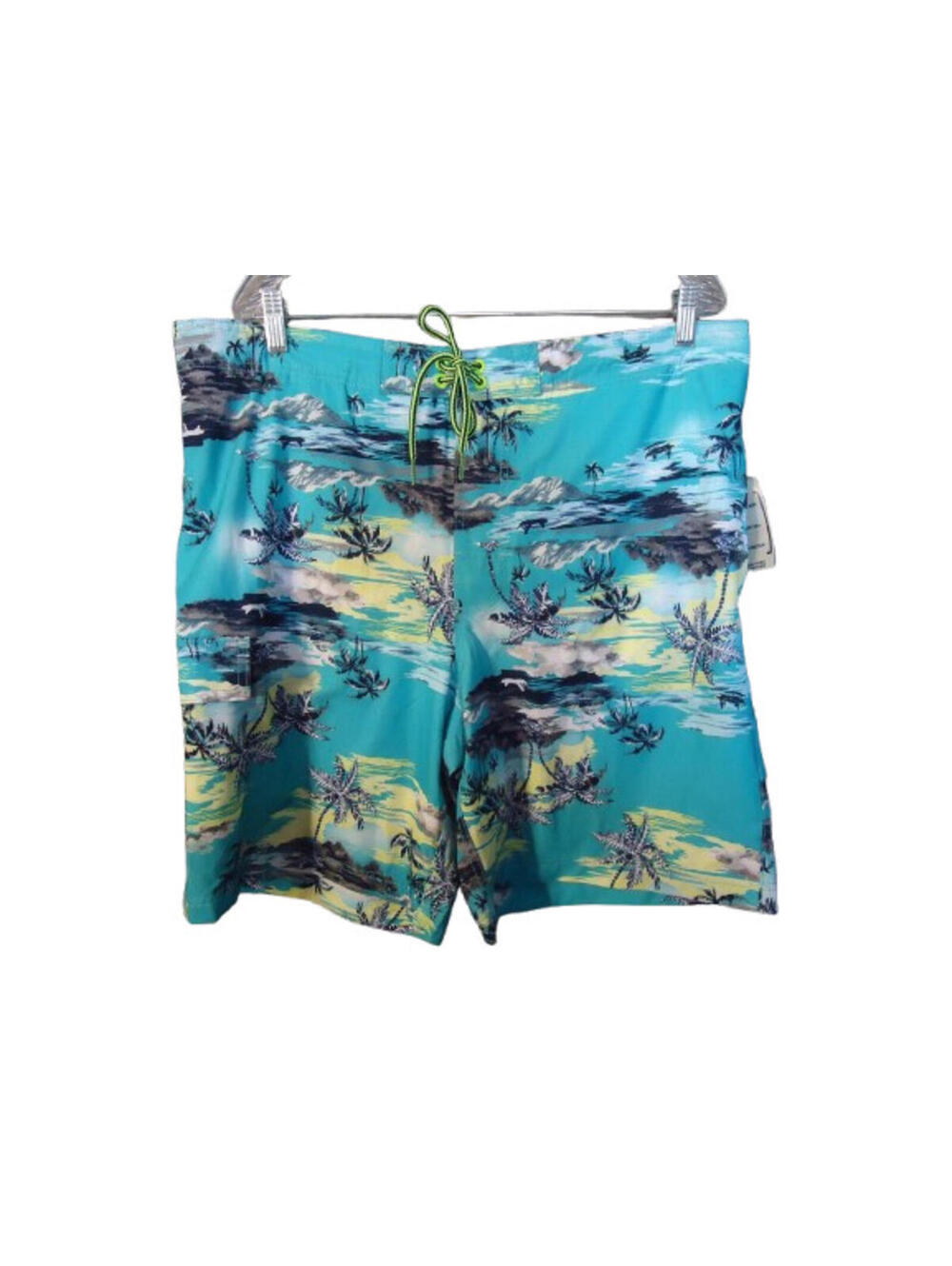 George Hawaiian Swim Trunks Men XL 40-42 Board Shorts Palm Trees Print Tropical